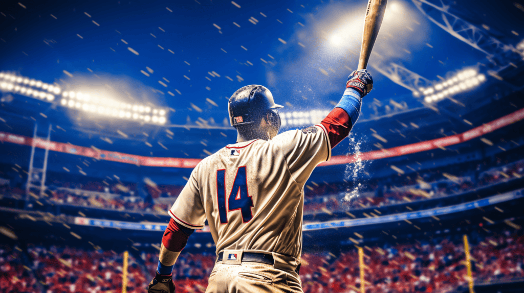 An energetic Atlanta City Baseball Poster Print with a close-up shot of a baseball player from the Atlanta Braves team 2