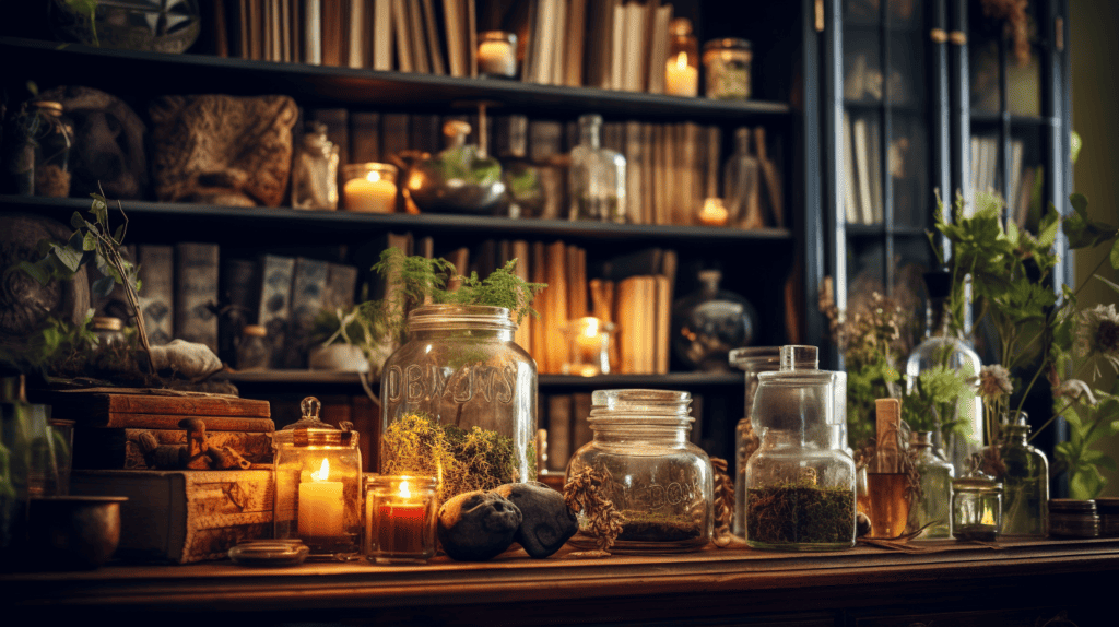 Apothecary Home Decor, a cozy living room with vintage furniture and decor